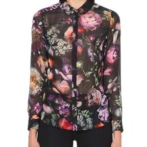 Ted Baker Malinda Shadow Flora Multicolor Floral Blouse